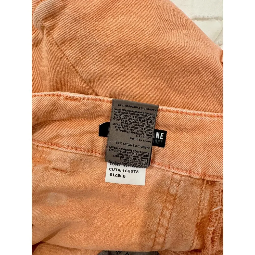 Peach Utility Festival Shorts High Rise Denim Zip Pocket Size 0 Summer Coachella - Picture 9 of 13